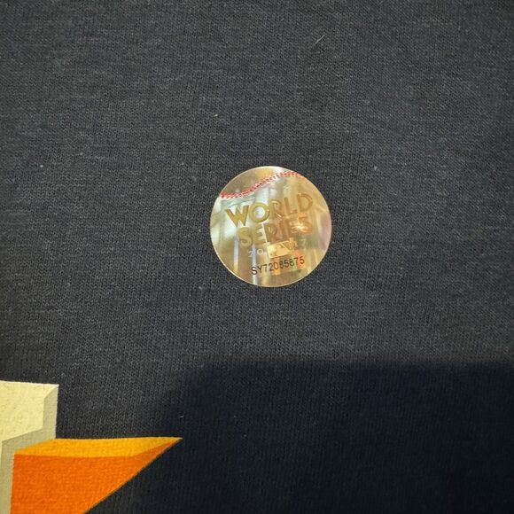 Houston Astros 2017 World Series Champions MLB L T-Shirt Navy Men's Fanatics - Picture 3 of 7